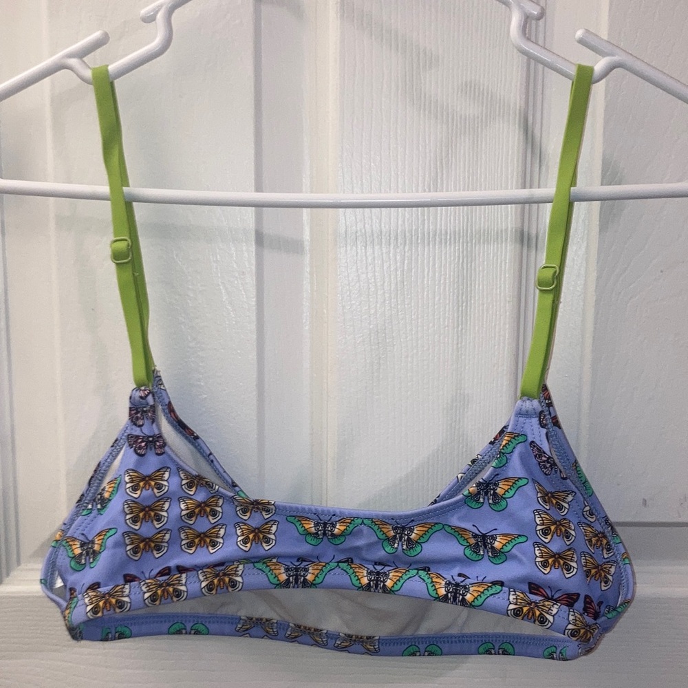 Urban Outfitters Blue Butterfly Bikini Top - Picture 2 of 4